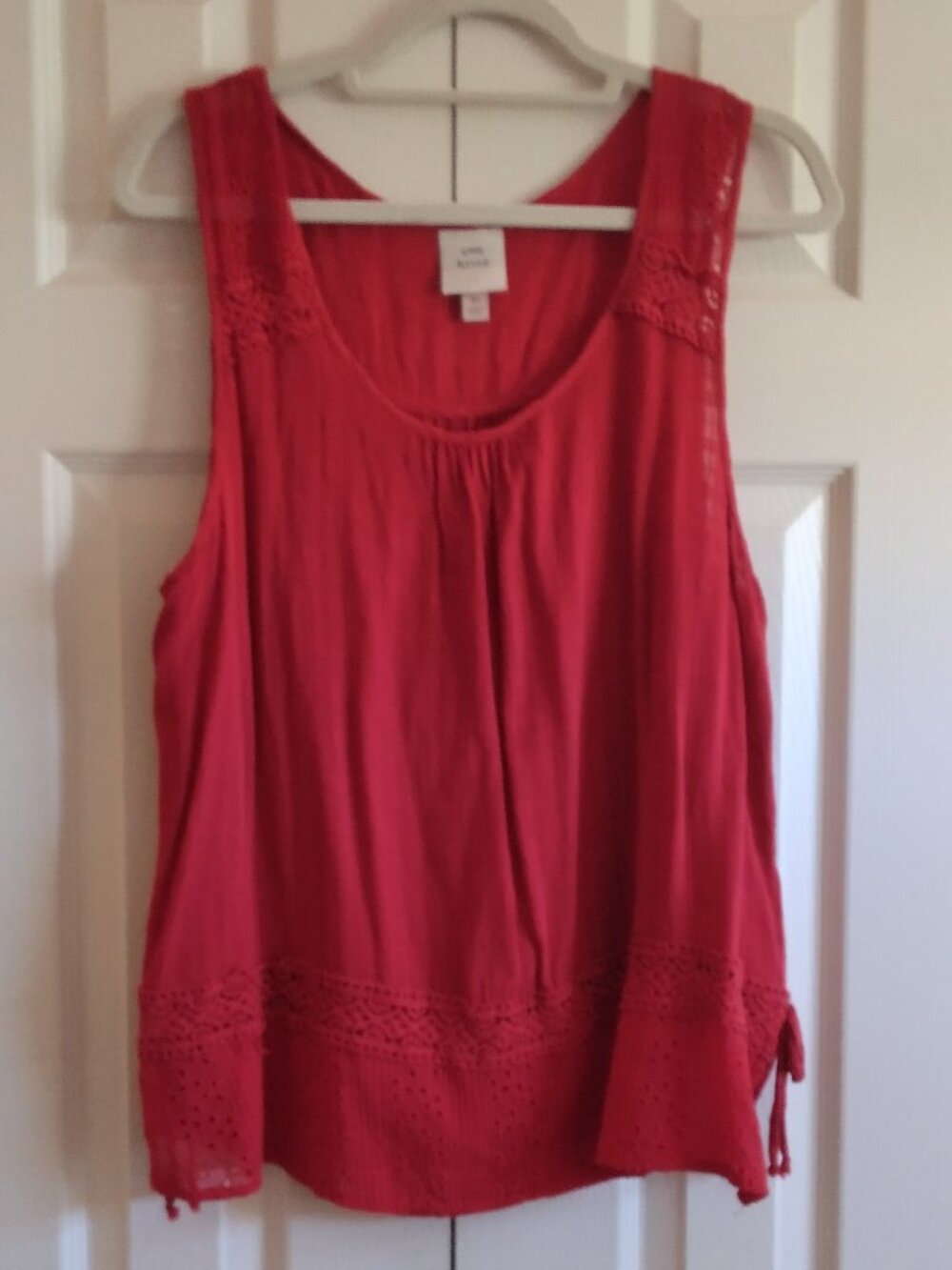 KNOX ROSE WOMENS RED SLEEVELESS TOP SIZE  XL